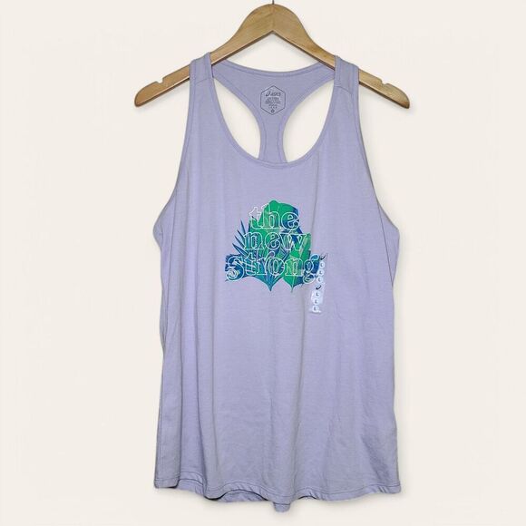 Asics Tops - NWOT Asics The New Strong Palms Racerback Tank Shirt Women's Size Large Purple